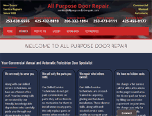 Tablet Screenshot of allpurposedoorrepair.com